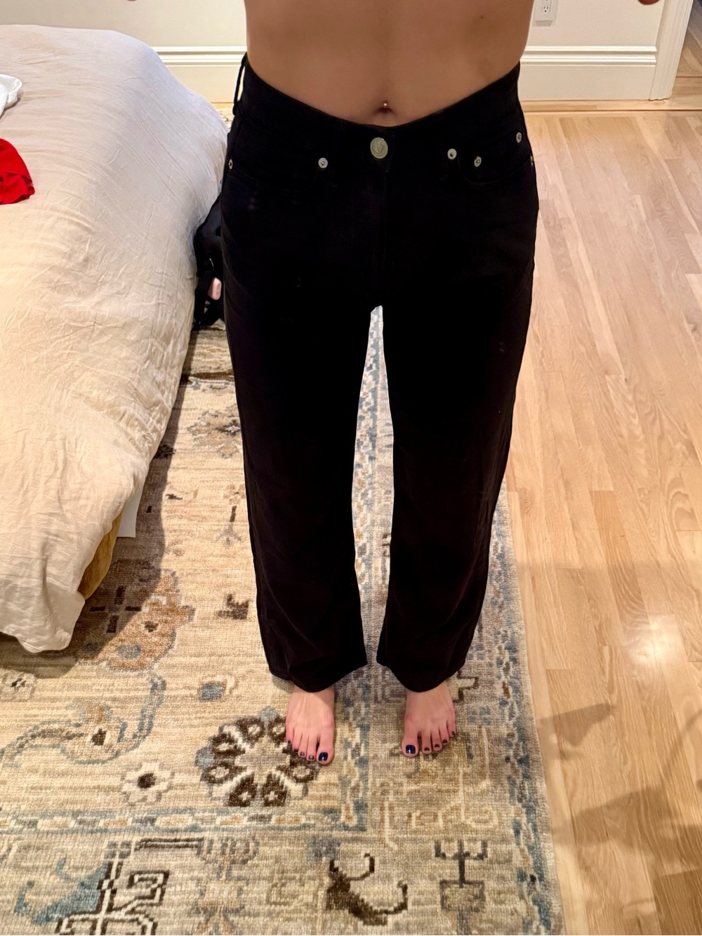 rag & bone Black Wide-Leg Jeans - Picture 5 of 9